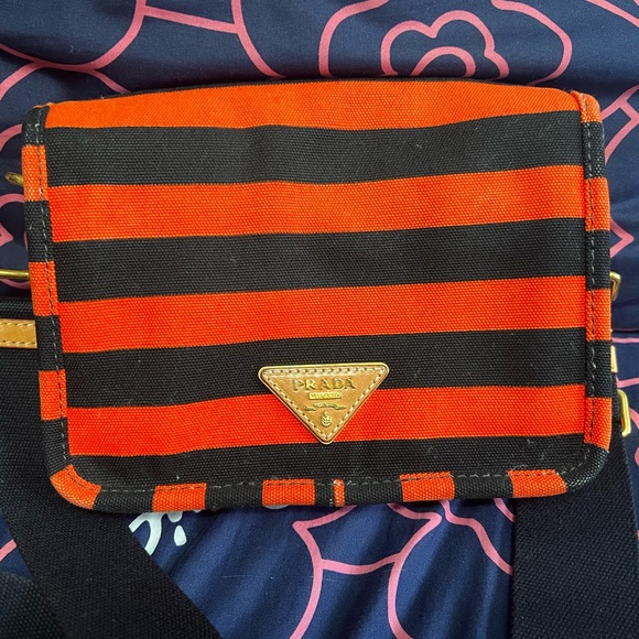 Prada Canapa Mini Righe Arancio - Picture 4 of 15